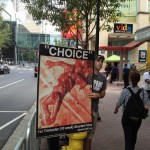 Michael Marcavage of Repent America displays the reality of abortion to passersby.