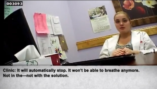 Undercover Video Captures Abortion Facility Explaining Killing Newborn Baby in Jar of Solution