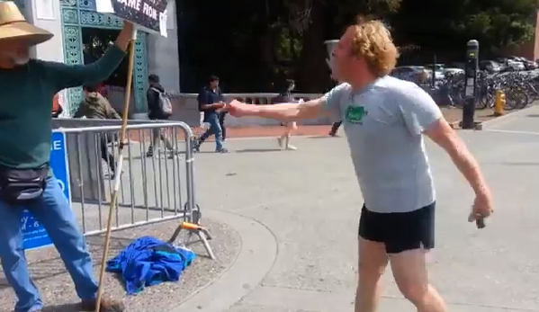 Barefoot Atheist Goes Berserk at Berkeley: ‘I’m Sick and Tired of Christians Being Tolerated!’