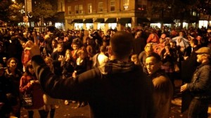 Evangelists preach to the crowds in Salem.