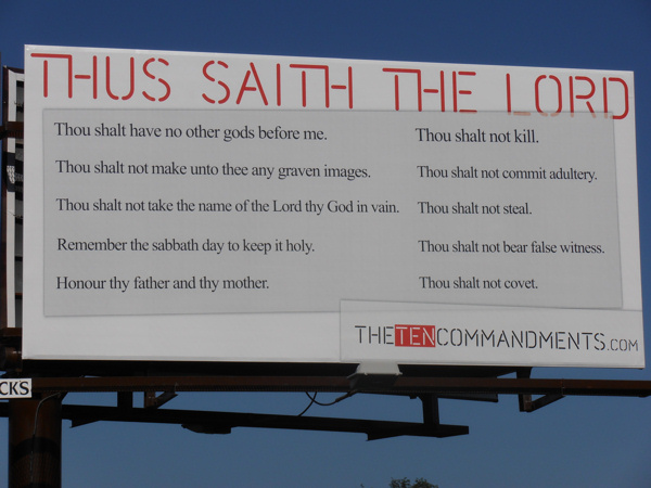 National Billboard Campaign Seeks to Remind Americans of Accountability to God’s Law