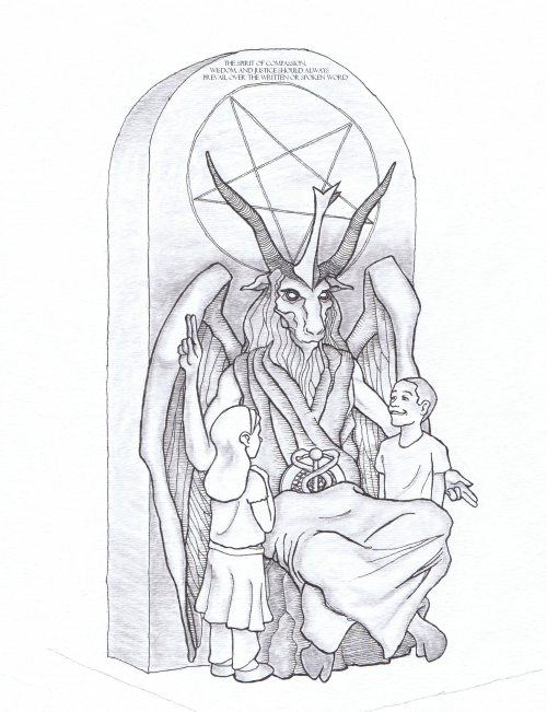 Satanists Unveil Design for Proposed ‘Homage to Satan’ Near Ten Commandments Monument