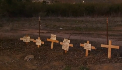 More Crosses Appear on Roadside After Grieving Family Removes Memorial Following Complaint