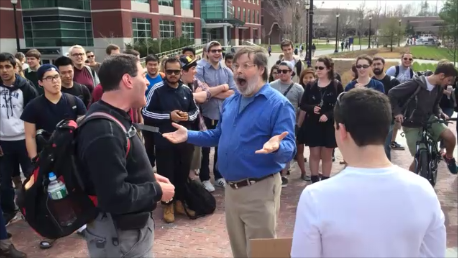 ‘Praise Darwin!’ UConn Professor Goes Ape During Campus Preaching