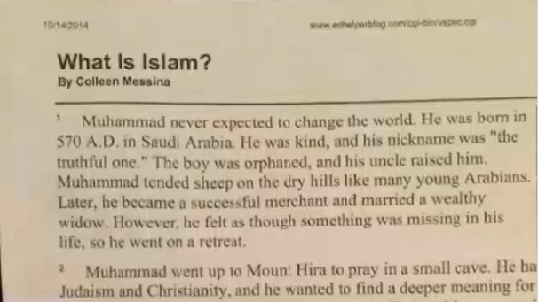 ‘There Is No God But Allah’: Father Pulls Son From School Over Pro-Islam Textbook