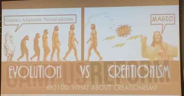 Arizona Biology Teacher Mocks Jesus, Biblical Creation in Lecture Slide