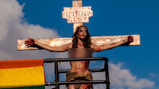 Homosexual, Transgender Activists Blaspheme Jesus Christ at Brazilian Pride Parade