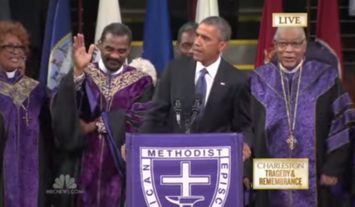 Obama Sings ‘Amazing Grace’ at Slain Pastor’s Funeral After Celebrating ‘Gay Marriage’ Ruling