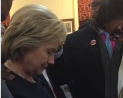 ‘Pastors’ Lay Hands on ‘President-to-Be Clinton’ to ‘Decree and Declare Favor of the Lord’