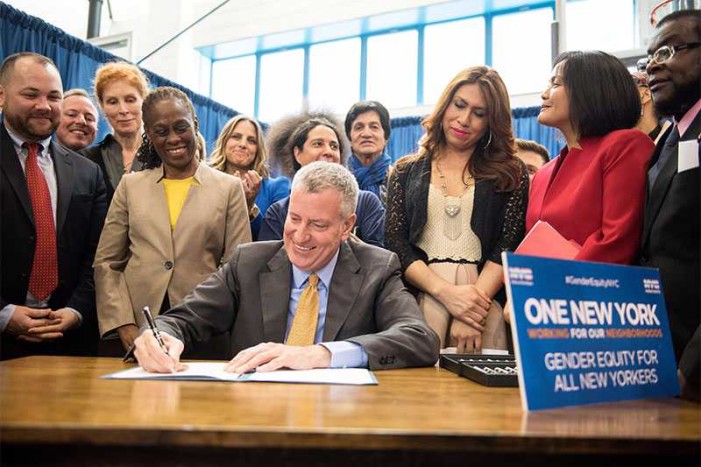 New York Mayor Signs Order to Allow Use of City Restrooms, Locker Rooms Based on ‘Gender Identity’