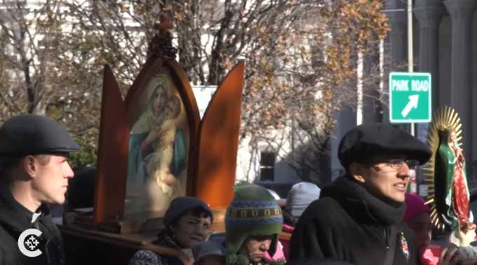 Americans Hold Processions in Streets on Day Marking Purported Apparition of Mary in Mexico