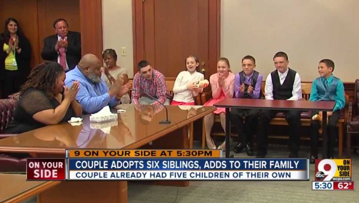 Ohio Couple With Five Children Adopts Six Siblings Who Didn’t Want to Be Separated