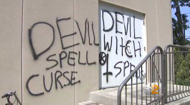 Vandals Spray-Paint Church With Upside-Down Crosses, Words ‘Devil, Witch Spells’