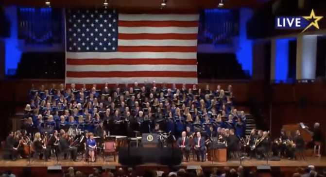 Southern Baptist Choir Sings Ode to Trump’s ‘Make America Great Again’ Slogan at ‘Celebrate Freedom’ Rally