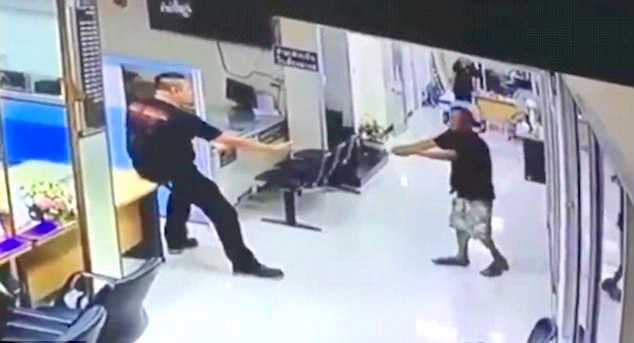 Distraught Thailand Man Pulls Knife on Police Officer, But Incident Ends With a Hug
