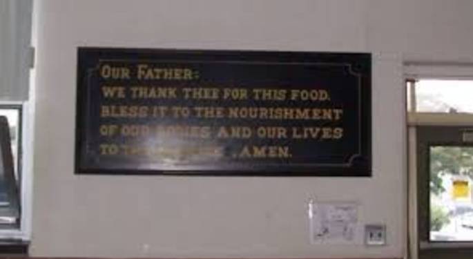 School Removes Cafeteria Plaque Thanking God for Food Following Complaint From Atheist Activist Group