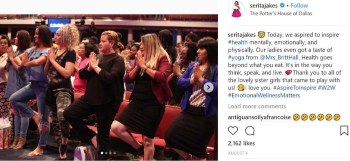 Concerns Raised After T.D. Jakes’ Wife Posts Photos of Yoga Session at The Potter’s House Church