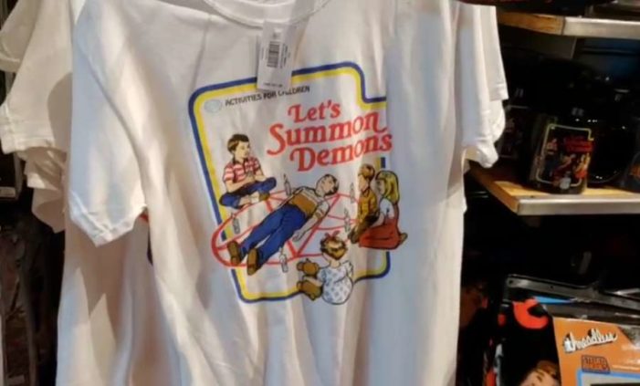 Mall Retailer Spencer Gifts Sells ‘Let’s Summon Demons,’ ‘Let’s Sacrifice Toby’ T-Shirts: Video