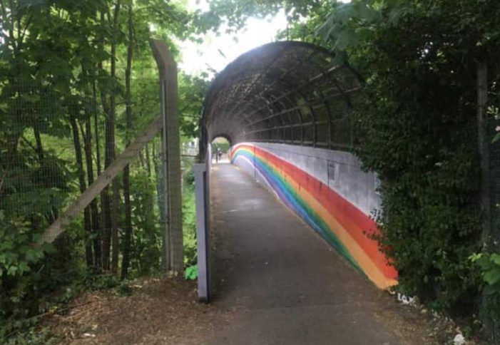 Homosexual Group Complains About Art on Bridge Symbolizing Hope During Pandemic: ‘The Rainbow Is Ours’