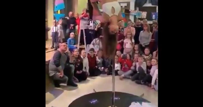 Controversial Video Shows Pole Dancer Performing in Front of Young Children While Adults Clap, Cheer
