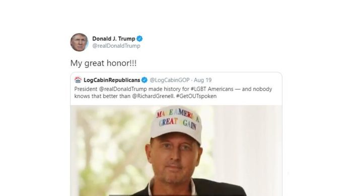 ‘My Great Honor!’ Trump Tweets in Sharing Video Calling Him the ‘Most Pro-Gay President in American History’