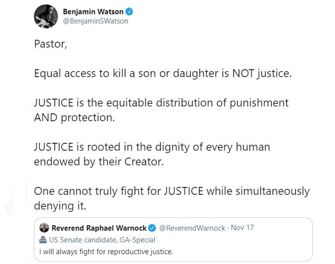 Killing Children Is Not Justice: Benjamin Watson Pushes Back Against Candidate’s ‘Reproductive Justice’ Tweet