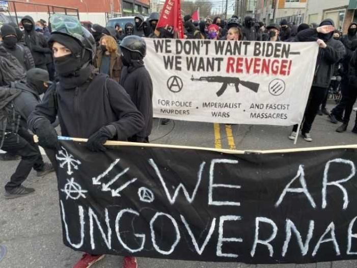 ‘We Don’t Want Biden; We Want Revenge!’: Antifa Riots in Portland, Smashing Democratic HQ