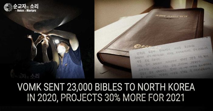 Voice of the Martyrs Korea Sent 23K Bibles to North Korea in 2020, Projects 30% More for 2021