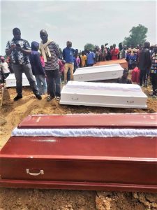 Aug. 28 funeral by Anglican Diocese of Jos for 17 of 33 Christians killed on Aug. 25 in Yelwa Zangam, Plateau state, Nigeria. (Facebook Anglican Diocese of Jos)