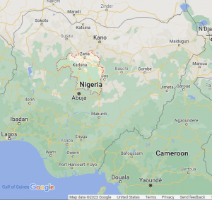 Location of Kaduna state, Nigeria. (Mapdata © 2023 Google)