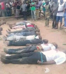 Bodies of Christians slain in Ayati village, Ukum County, Benue state, Nigeria on Aug. 8, 2024. (Abraham Waroh Facebook)