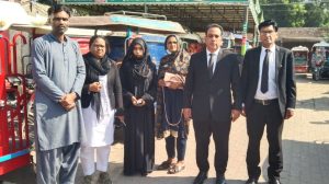 Diya Iftikhar (3rd from left) with parents and attorneys after her recovery. (Christians True Spirit)