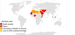 Apostasy laws worldwide. (RLoutfy, Creative Commons)