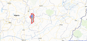 Location of Mangu LGA, Plateau state, Nigeria. (Wikimedia maps, Mapa data © OpenStreetMap contributor)