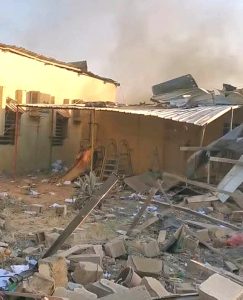 Baptist church building bombed in Al-Azba area in Khartoum North, Sudan on Dec. 20, 2024. (Morning Star News)