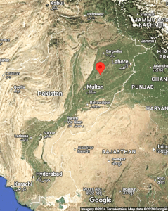 Location of Toba Tek Singh District in Pakistan. (Imagery © 2024 TerraMetrics, Map data © 2024 Google)