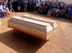 Caskets of Christians slain in Jan. 6, 2025 attacks in Bokkos County, Plateau state, Nigeria. (Facebook)