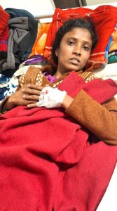 Kunika Kashyap after Jan. 2, 2025 assault by relatives who practice tribal religion in Bastar District, Chhattisgarh state, India. (Salim Hakku for Morning Star News)