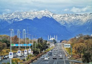 Islamabad, capital of Pakistan, including Faisal Mosque. (Fassifarooq, Creative Commons)