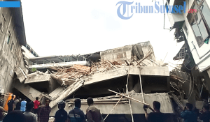 Al-Khoziny Islamic Traditional Boarding School in Sawahan village, East Java Province, Indonesia collapsed on Sept. 29, 2025. (Screenshot from YouTube)