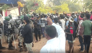 Hindu extremist attack on church in Kanker District, Chhattisgarh state, India in December 2025. (Screenshot from video)