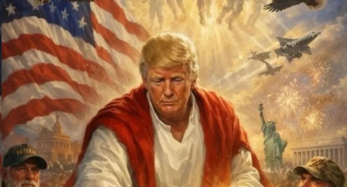 Trump deletes AI image portraying himself as Jesus-like figure following blasphemy outcry