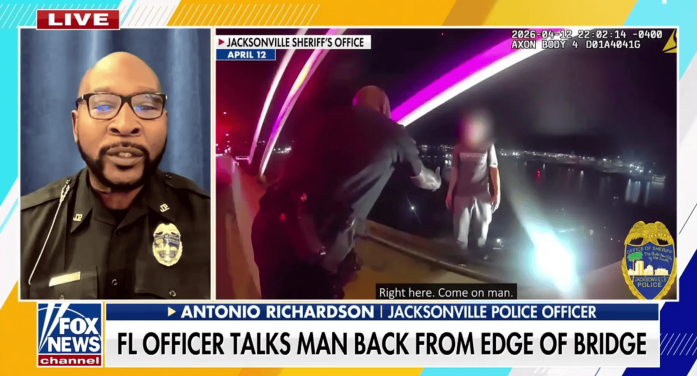 ‘SPIRIT OF GOD’: Officer talks man off bridge through prayer