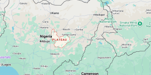Location of Plateau state, Nigeria. (Map data © 2026 Google)